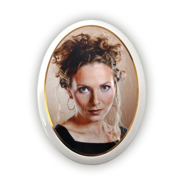 Porselen Resim Oval Düz 13 x 18 cm.