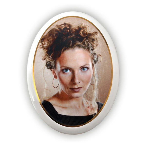 Porselen Resim Oval Düz 18 x 24 cm.