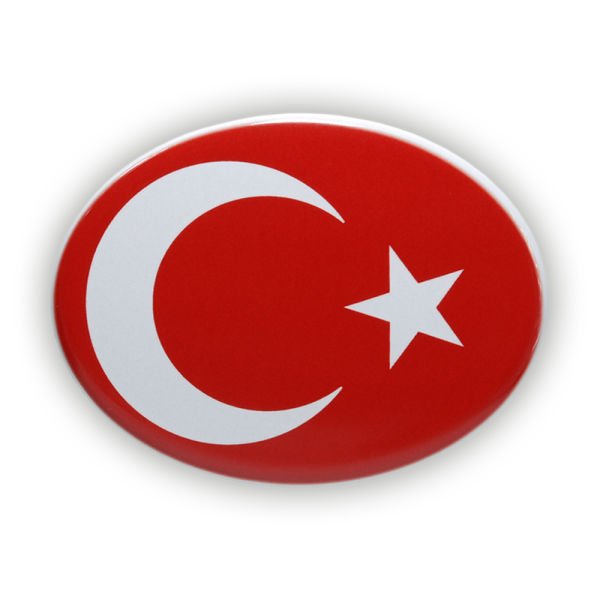 Porselen Resim Oval Düz 18 x 24 cm. Siyah/Beyaz - İnce Yaldızlı
