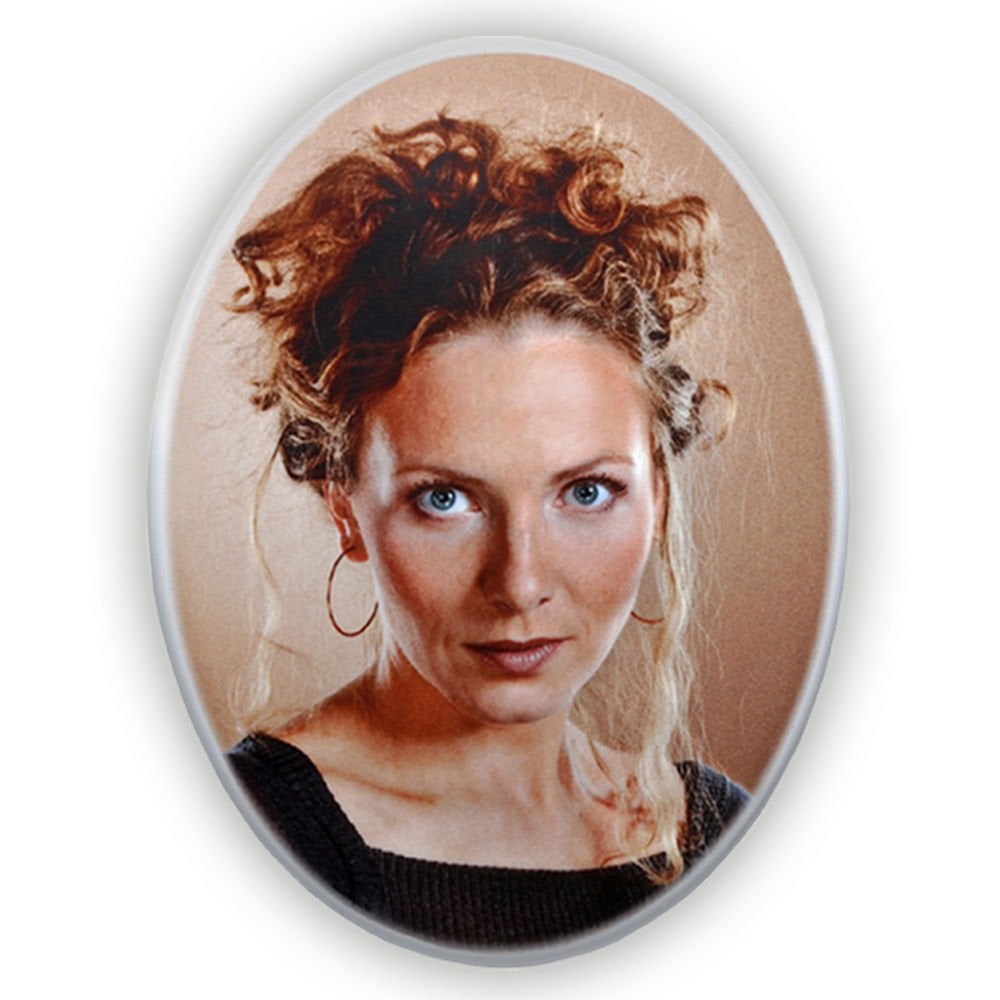 Porselen Resim Oval Düz 30 x 40 cm.