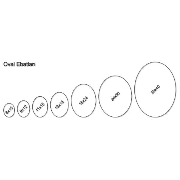 Porselen Resim Oval Düz 30 x 40 cm.