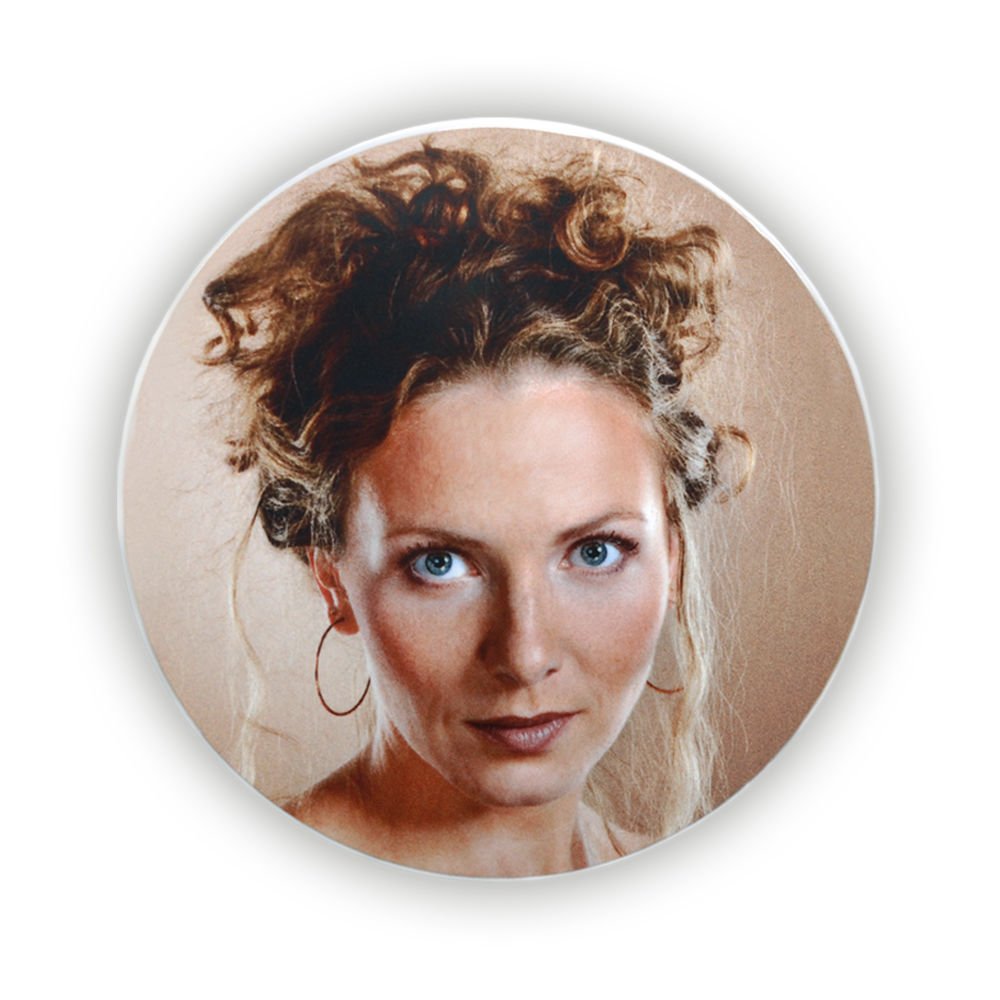 Porselen Resim Yuvarlak 18 cm.