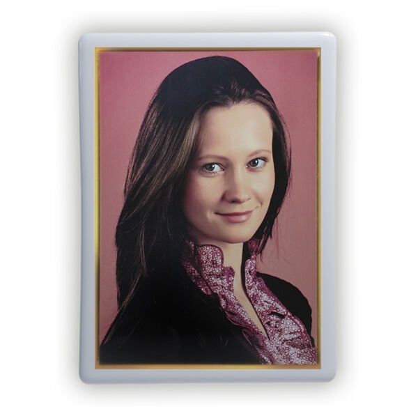Porselen Resim Dikdörtgen 18 x 24 cm. Orijinal - İnce Yaldızlı