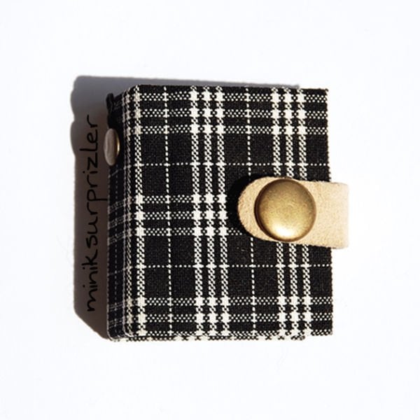 Mini Albüm Siyah Ekose